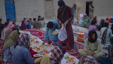 People-having-ramadan-iftar-at-evening-in-Khuzdar,-Balochistan,-Pakistan