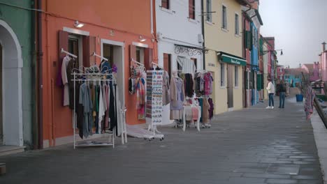 Burano-Alley-with-Colorful-Clothing-Racks