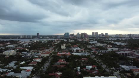 Drone-footage-of-Downtown-West-Palm-Beach-Florida