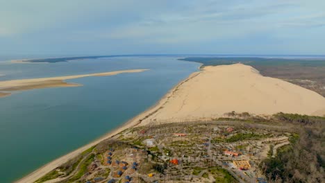 Drone-footage-of-the-camping-"le-petit-Nice"-and-Pyla-dune