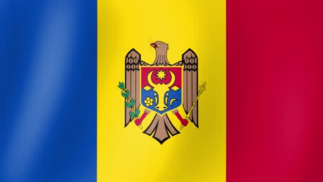 Animation-Der-Moldauischen-Flagge,-Die-Im-Wind-Weht
