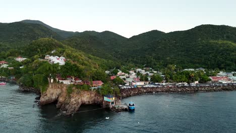 Exploring-the-Cousteau-Reserve:-Aerial-Views-of-Marine-Splendor-in-Guadeloupe,-Captured-in-60fps