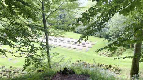 Moving-shot-forward-of-Archaeological-site-Sarmizegetusa-Regia,-the-Great-Limestone-Sanctuary