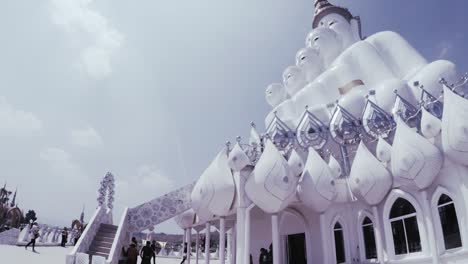 Tall-unique-white-Budha-statue-Phetchabun,-Thailand