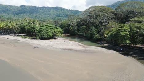 Aerial-drone-footage-of-the-beautiful-beach-in-Costa-Rica-in-Central-America