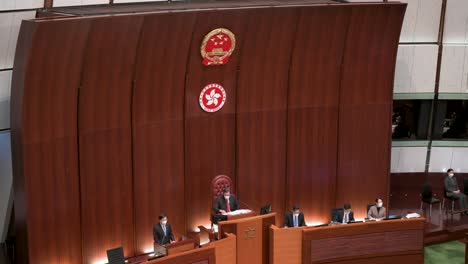 John-Lee-Ka-chiu-,-Hong-Kong-Legislative-Council-President,-delivers-the-annual-policy-address-at-the-Legislative-Council-building