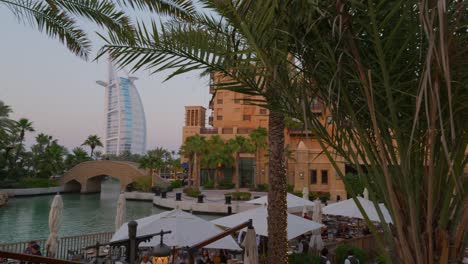 Dubai,-UAE---December-26,-2023-,-Burj-Al-arab-view-from-Souk-Madinat-Jumeirah-in-Dubai