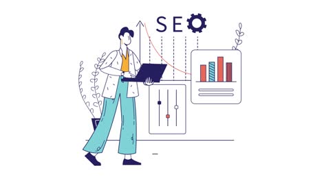 SEO-Optimierungsstrategie,-Flache-2D-Animation-4k