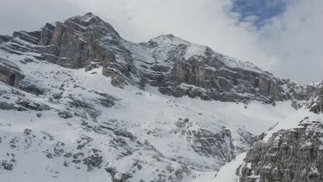 Aerial-winter-views-of-Majestic-Tofane-mountain-over-Cortina-ski-slopes-Dolomites