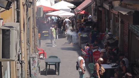 Touristen-Kaufen-Straße-Palermo-Italien