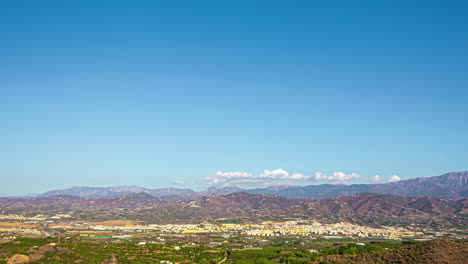 Vineyard-field-of-Malaga,-timelapse-in-bright-sunny-landscapes-of-Andalusia