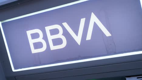 Spanish-multinational-Banco-Bilbao-Vizcaya-Argentaria-SA-bank-logo-is-seen-at-an-ATM