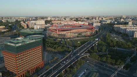 Estadio-Benfica---Estadio-De-La-Luz---Disparo-Con-Dron,-Lisboa,-Portugal