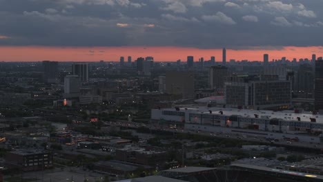 Vista-Aérea-De-Houston,-área-Urbana-De-Texas