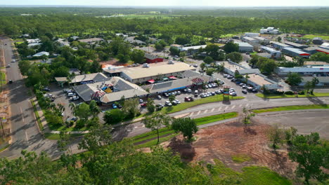 Aerial-Drone-of-Humpty-Doo-Shopping-Centre-and-Carpark-in-NT-Australia