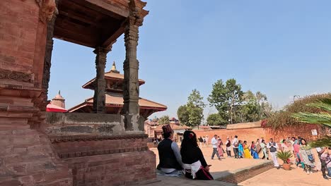 La-Plaza-Durbar,-Bhaktapur,-Sitio-Del-Patrimonio-Mundial-De-La-Unesco,-El-Valle-De-Katmandú,-Nepal,-Asia