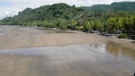 Aerial-drone-footage-of-the-beautiful-beach-in-Costa-Rica-in-Central-America