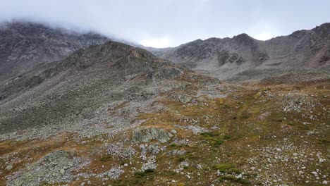 4k-Aerial-Drone-Footage-of-Mist-and-Fog-on-Mountains-at-Mayflower-Gulch-Colorado-near-Leadville-and-Copper-Mountain-in-Summit-County