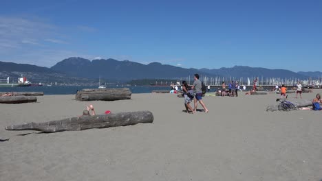 Walking-on-a-beach-in-summer