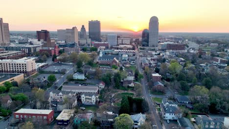 sunrise-push-into-winston-salem-nc,-north-carolina-skyline