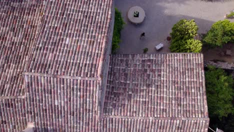 Top-shot-of-a-Provencal-roof-where-you-can-clearly-see-the-Mediterranean-tiles