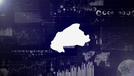 Unternehmenshintergrund-Des-Landes-Burkina-Faso-Mit-Abstrakten-Elementen-Von-Datenanalysediagrammen.-Ich-Zeige-Ein-Technologisches-Video-Zur-Datenanalyse-Mit-Globus,-Wachstum,-Grafiken,-Statistischen-Daten-Des-Landes-Burkina-Faso.