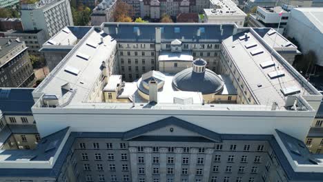 Fly-Over-Katowice--Provincial-Office-at-Day