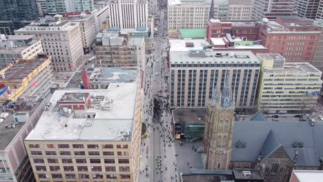 Buildings-and-streets-in-Montreal-during-the-protest-against-police-brutality