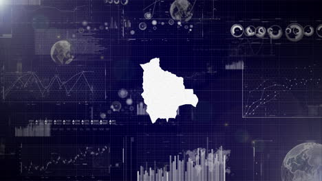 Bolivia-Country-Corporate-Background-With-Abstract-Elements-Of-Data-analysis-charts-I-Showcasing-Data-analysis-technological-Video-with-globe,Growth,Graphs,Statistic-Data-of-Bolivia-Country