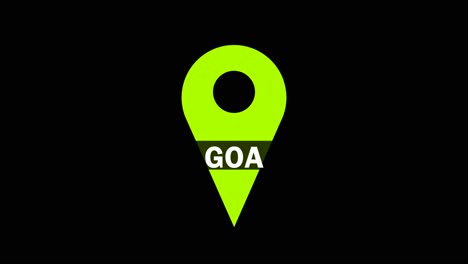 Goa-location-logo-animation-on-black-background