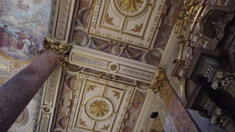 Golden-white-roof-inside-eclectic-architecture-rotating-360-argentine-basilica