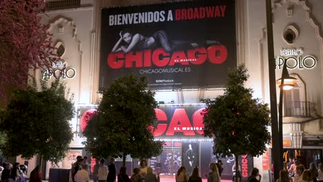 Wide-angle-shot-of-the-musical-hit-original-Broadway-production,-Chicago,-is-currently-being-staged-at-the-Apolo-Theater-in-Spain