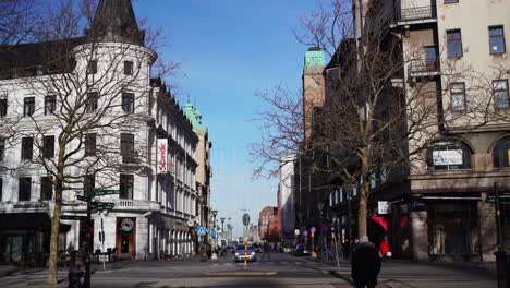 Typische-Straßen-An-Einem-Sonnigen-Tag-In-Der-Altstadt-Von-Malmö,-Schweden