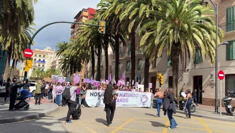 Feminist-for-Gaza-protest-in-Malaga-Spain-city-centre-march-for-equal-rights