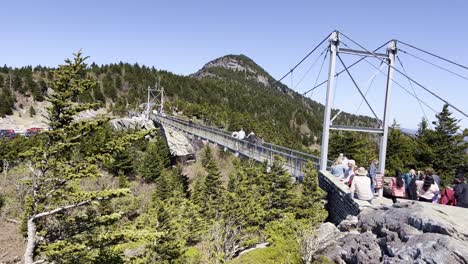 Grandfather-Mountain,-NC,-Hängebrücke