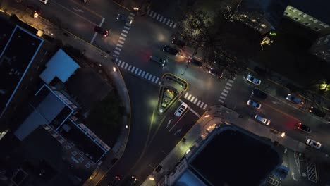 American-town-square-at-night