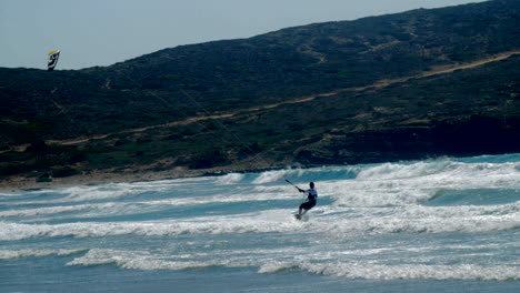 Windsurfer-Am-Strand-Von-Prasonisi,-Rhodos