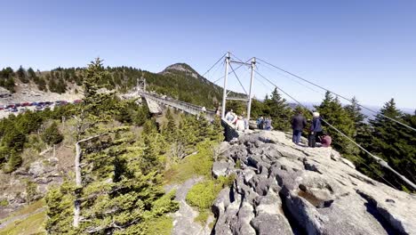 Hängebrücke-Am-Grandfather-Mountain,-NC,-North-Carolina