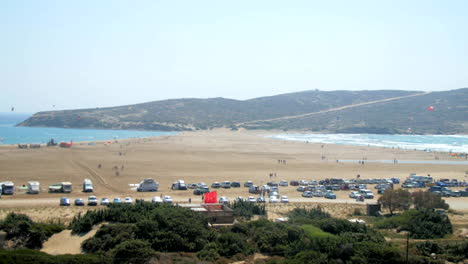 Windsurfer-Am-Strand-Von-Prasonisi,-Rhodos