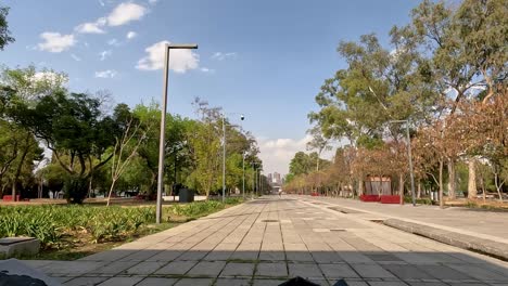 Zeitraffer-Tag-Compositores-Avenue,-Chapultepec-Mexiko-Stadt