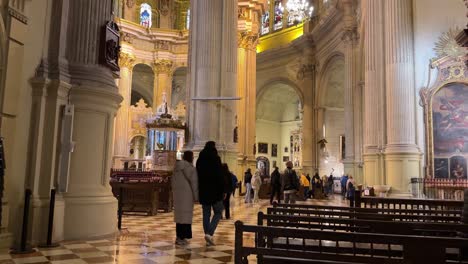 Malaga-Kathedrale-Katholische-Kirche-Schöne-Religiöse-Ikonographie-Kunst-Spanien