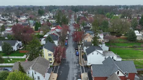 área-De-Distrito-De-Vivienda-Suburbana-Residencial-En-EE.UU.