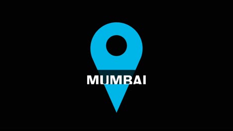 Mumbai-Standortlogo-Animation-Auf-Schwarzem-Hintergrund