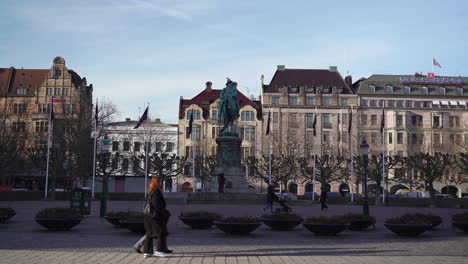 Stortorget,-La-Principal-Plaza-Pública-De-La-Ciudad-De-Malmo,-Suecia