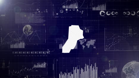 Unternehmenshintergrund-Des-Landes-Libanon-Mit-Abstrakten-Elementen-Von-Datenanalysediagrammen.-Ich-Zeige-Ein-Technologisches-Video-Zur-Datenanalyse-Mit-Globus,-Wachstum,-Grafiken-Und-Statistischen-Daten-Des-Landes-Libanon.
