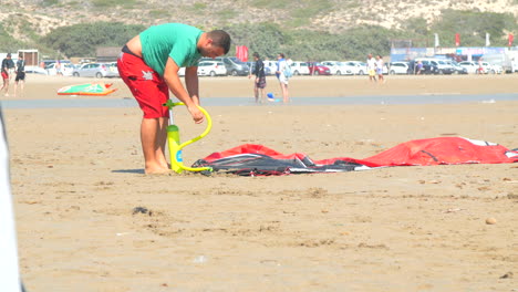 Windsurfer-Am-Strand-Von-Prasonisi,-Rhodos