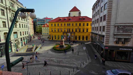 Statue-of-Josef-Jungmann-In-Prague,-Czech-Republic