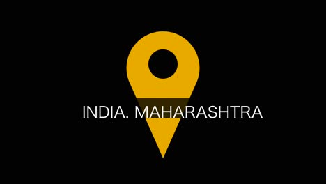 Indien,-Maharashtra-Standort-Logo-Animation