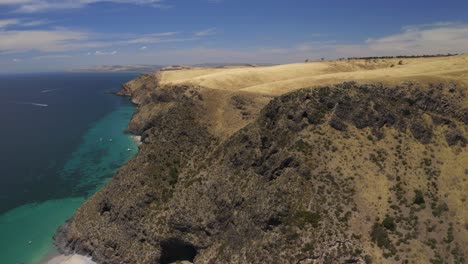 Aerial-view-of-the-coastline-of-Fleurieu-Peninsula,-South-Australia