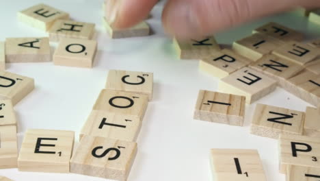 Close-up:-Business-word-STOCK-made-from-assorted-Scrabble-tile-letters